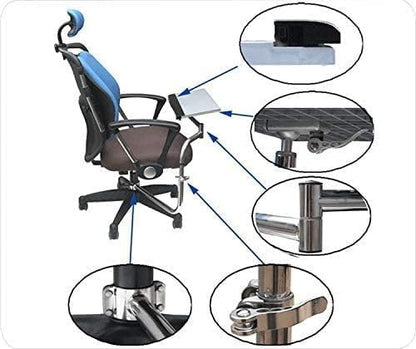 Ergonomic Laptop Keyboard Mouse Chair Stand Mount Holder Installed to Chair - Image 6