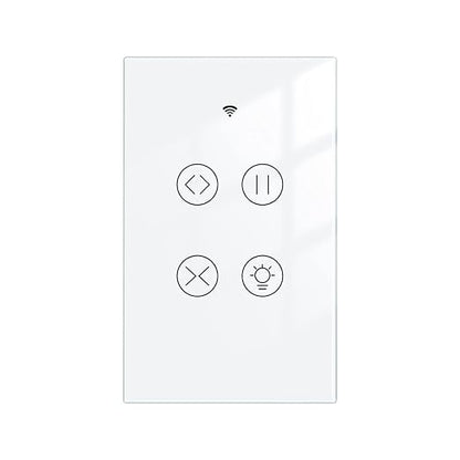 MOES 2.4GHz WiFi RF Smart Curtain Light Touch Switch Glass Panel Backlight by MOES