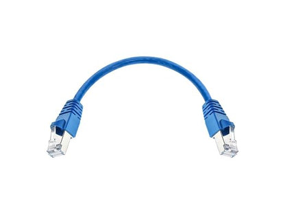 Monoprice Cat6A 6in Blue Patch Cable Double Shielded 26AWG 10G Pure Bare Copper - Image 4