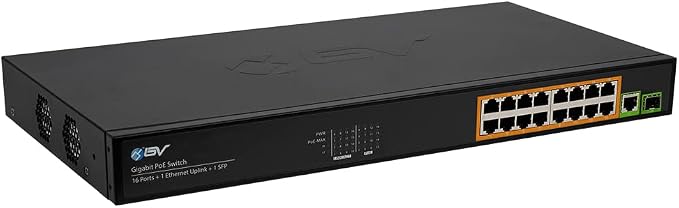 BV-Tech 16 Ports PoE+ Switch -230W by BV-Tech