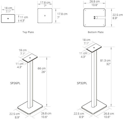 Kanto SP26PLW 26 Inch Bookshelf Speaker Stand - Image 7