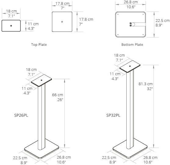 Kanto SP26PL Black Metal Speaker Stand - Image 7