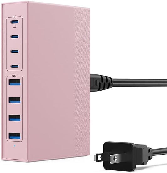 200W USB C Charger Block, 8-in-1 GaN III USB C Fast Charging Station Hub by FOCHEW