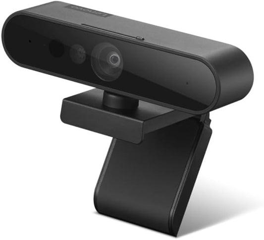 Lenovo HD 1080p Webcam- Black w/ 4X Digital Zoom, 95° Wide Angle, 360° Rotation - Image 2