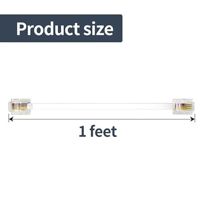 Phone Cable 1 Foot Short Telephone Line Cord - Image 7