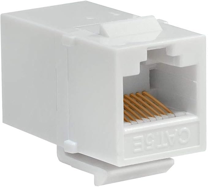 Cmple - Cat5e Inline Coupler Type Keystone Jack, Female to Female RJ45 Inline by Cmple