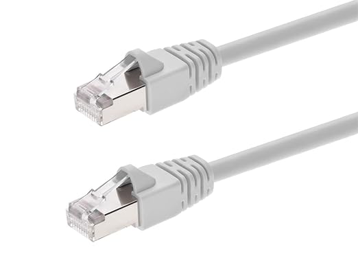 Monoprice Cat6A 100ft White Patch Cable Double Shielded 26AWG 10G Pure Bare by Monoprice