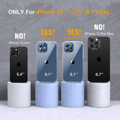 Miracase Glass Case for iPhone 12/12 Pro 6.1 inch, Upgraded Full-Body Rugged - Image 2
