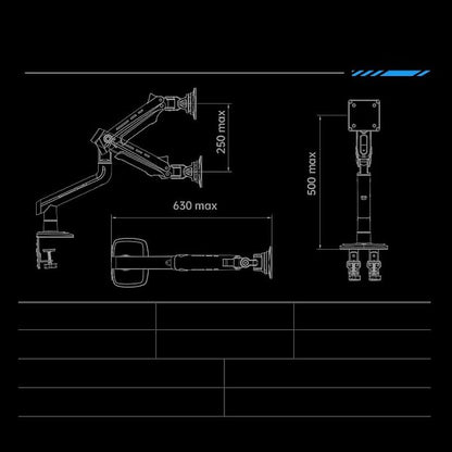 Gaming Monitor Arm for Flat/Ultrawide/Curved Monitors 32 to 60 inch, Heavy Duty - Image 9