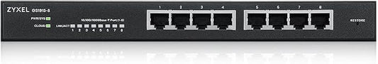 Zyxel 8 Port Ethernet Switch | Smart Managed Gigabit Network Switch | 8X GbE - Image 2