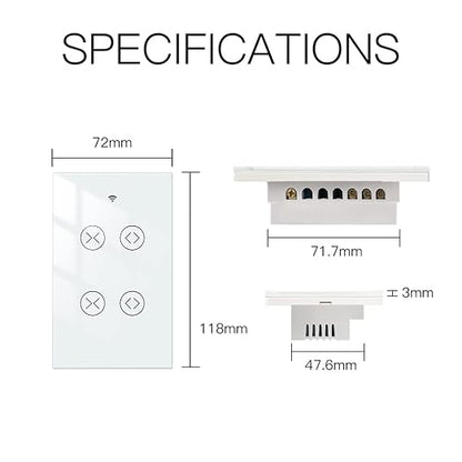 MOES Smart WiFi RF 2 Gang Double Curtain Blind Touch Switch - Image 7