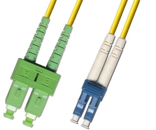0.3M - Singlemode Duplex Fiber Optic Cable - LC/UPC to SC/APC by UltraSpecCables