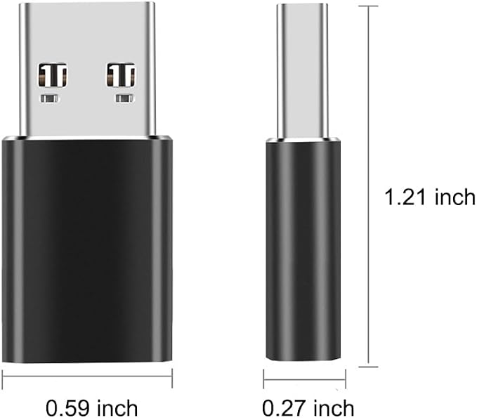 USB A Male to USB C Female OTG Adapter, USB 3.2 GEN2 10Gbps One-Sided - Image 3