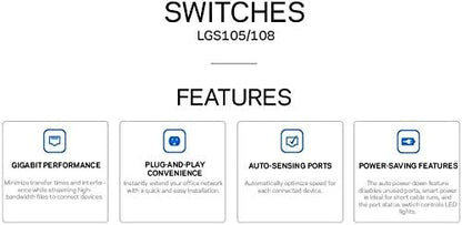 Linksys LGS105: 5-Port Business Desktop Gigabit Ethernet Unmanaged Switch - Image 5