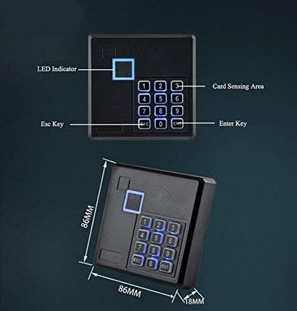 4 Doors RFID/Password Door Lock System Smart Access Control Keyless Entry - Image 8