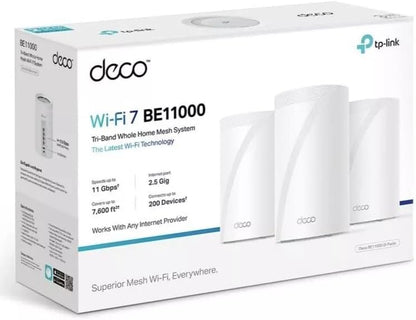 TP-Link Deco BE11000 Multi-GIG Whole Home MESH WI-FI 7 System 3-Pack by TP-Link