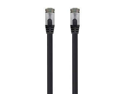 Monoprice Cat8 5ft Black Patch Cable Double Shielded 26AWG 2GHz 40G Pure Bare by Monoprice