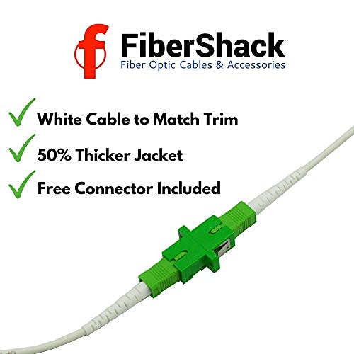 Fibershack - White SC/APC to SC/APC Fiber Optic Patch Cable FTTH Home Fiber - Image 2