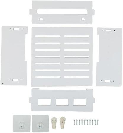 White Plastic Router Storage Box, Wall Mount Cable Organizer - Image 2