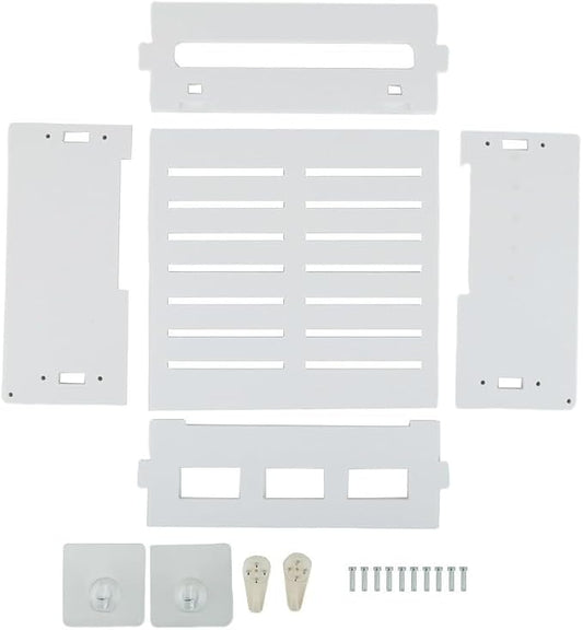 White Plastic Router Storage Box, Wall Mount Cable Organizer - Image 2