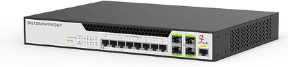 12-Port 2.5G L2 Managed POE Switch, 8xRJ45 Ports and 4x10G SFP+, 124W Power by XikeStor