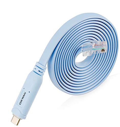 USB-C Cisco Console Cable, OIKWAN 6ft USB Type C to RJ45 Serial Adapter by OIKWAN