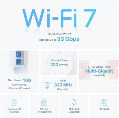 TP-Link Deco 7 Elite BE95 Quad-Band WiFi 7 BE33000 Whole Home Mesh System - Image 3