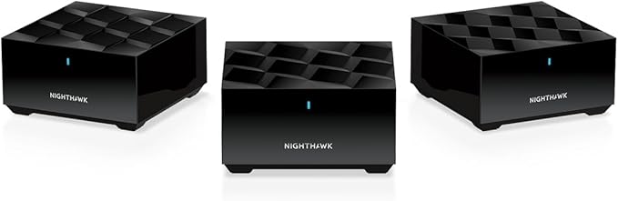 NETGEAR Nighthawk Tri-Band Whole Home Mesh WiFi 6 System – Router + 2 Satellite by NETGEAR