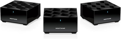 NETGEAR Nighthawk Tri-Band Whole Home Mesh WiFi 6 System – Router + 2 Satellite by NETGEAR
