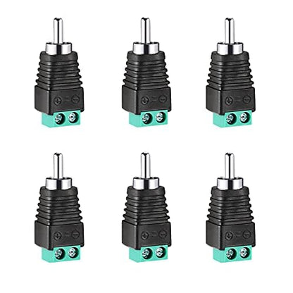 RCA Plugs for Speaker Wire，RCA to AV Screw Terminal Connector, Phono RCA Male - Image 2