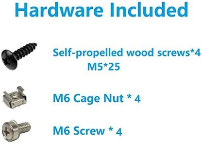 1U Steel Vertical Wall Mount Rack and Horizontal Under Desk PC Mount Bracket - Image 6