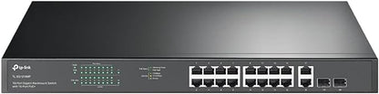 TP-Link TL-SG1218MP 16 Port Gigabit PoE Switch 16 PoE+ Ports @250W, w/ 2 Uplink by TP-Link