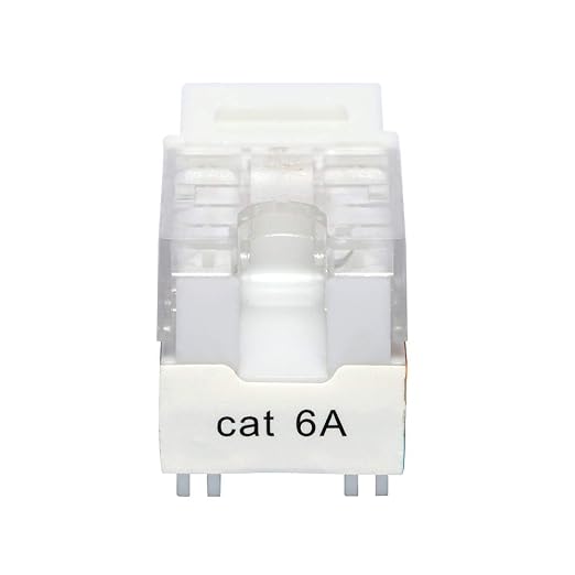 VCE RJ45 Cat6A Keystone Jack UL Listed 25-Pack, 10 Gbps Slim Profile Modular - Image 4