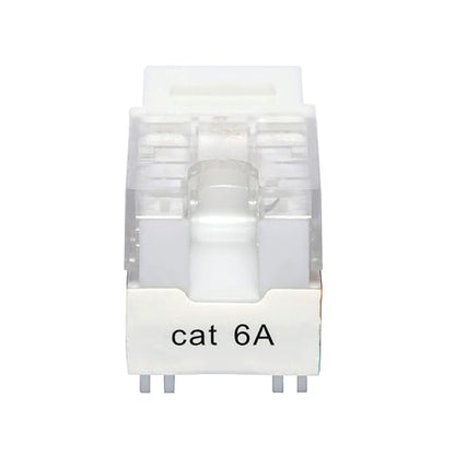 VCE RJ45 Cat6A Keystone Jack UL Listed 25-Pack, 10 Gbps Slim Profile Modular - Image 4