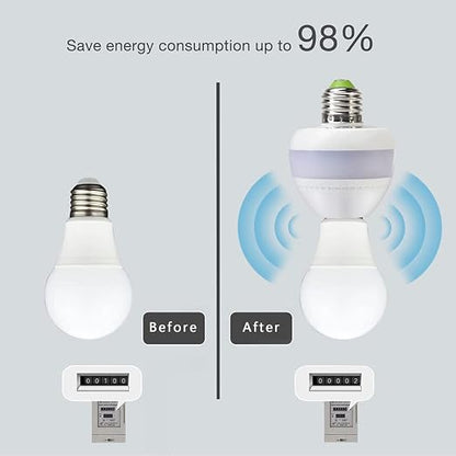 Smart Radar Motion Sensor Light Socket Adapter – E26/E27 Screw-in Add-On - Image 3