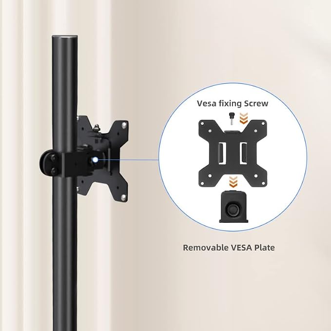 Pholiten Tall Vertically Stacked Dual Monitor Desk Mount Stand, Extra Tall 31 - Image 4
