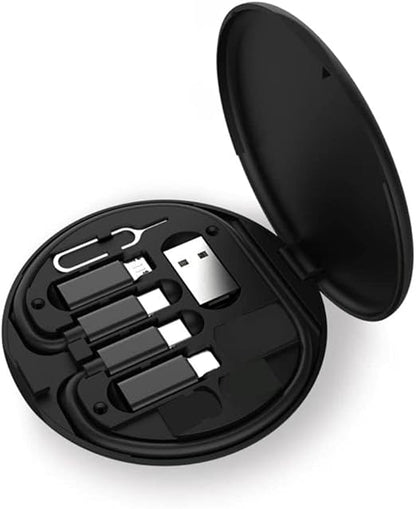 Multifunctional Data Cable Conversion Head Portable Storage Box, Phone Holder by Dougrtha
