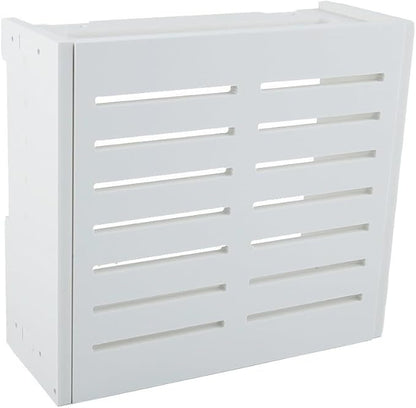 White Plastic Router Storage Box, Wall Mount Cable Organizer by Unknown