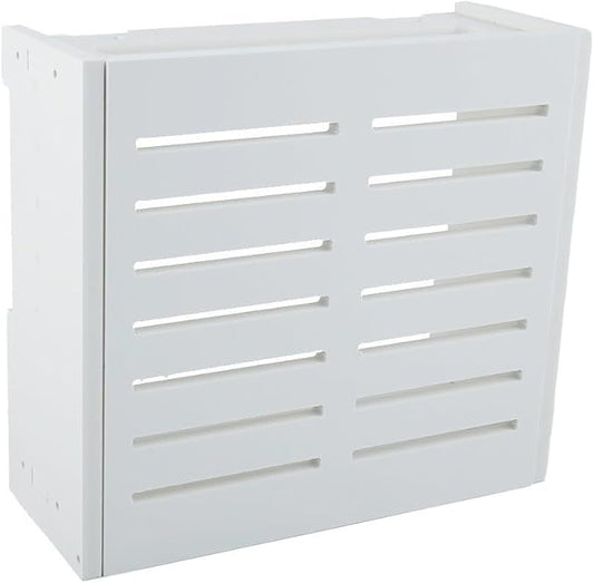 White Plastic Router Storage Box, Wall Mount Cable Organizer by Unknown