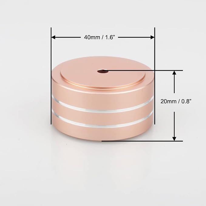 Audiocrast 4X HiFi Speaker Spikes Isolation Feet Pad, Aluminum 40x20mm - Image 8