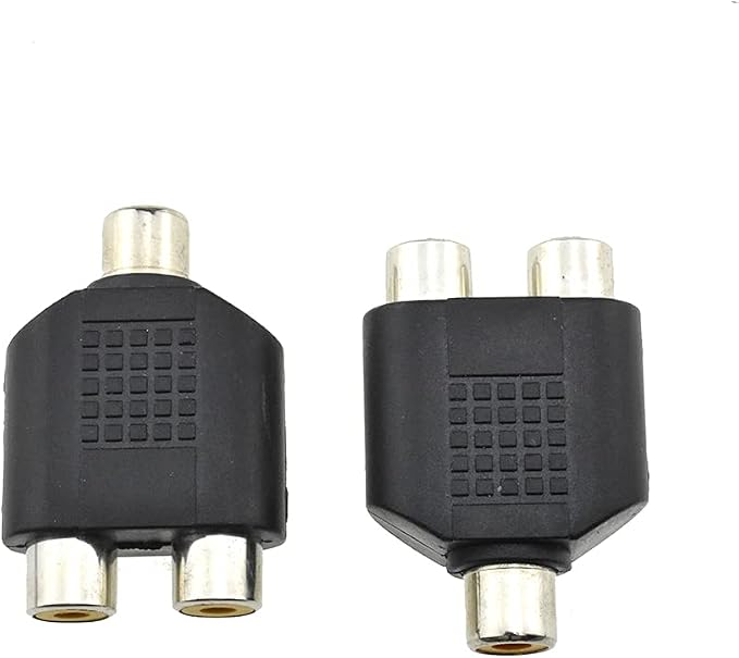Hahiyo 3 RCA F-2x3.4 RCA F Stereo Plug Interconnect Audio One Male 3.4mm Two by HAHIYO