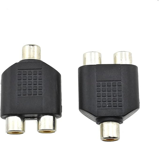 Hahiyo 3 RCA F-2x3.4 RCA F Stereo Plug Interconnect Audio One Male 3.4mm Two by HAHIYO