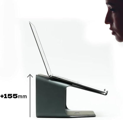 NUMIN Facet Laptop Station Graphite | Laptop Tabletop Stand Tall Height - Image 4