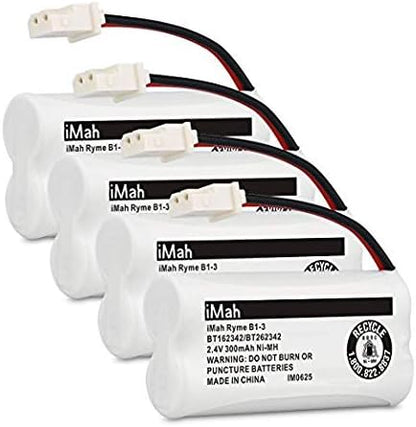 iMah BT162342/BT262342 2.4V 300mAh Ni-MH Cordless Phone Batteries Compatible by iMah