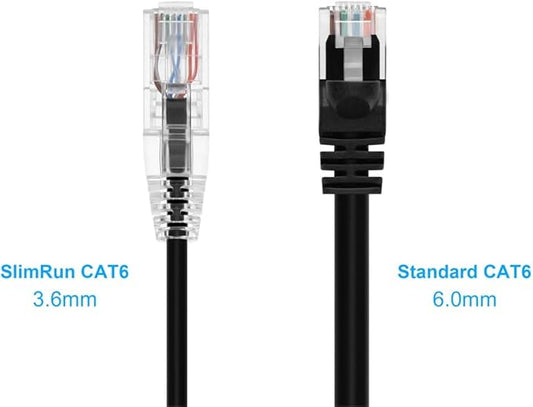 Monoprice Cat6 20ft Black Component Level Patch Cable UTP 28AWG 550MHz Pure - Image 2