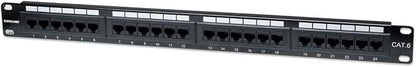 Intellinet 24-Port Cat-6 Network Patch Panel Rack-Mount – Installer Grade 3mm by IntellinetNetworkSolutions
