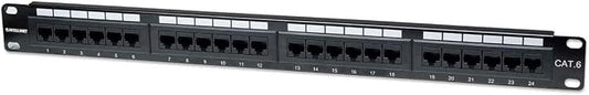 Intellinet 24-Port Cat-6 Network Patch Panel Rack-Mount – Installer Grade 3mm by IntellinetNetworkSolutions