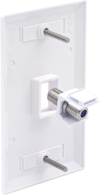 VCE Coax Keystone Jack Insert 3GHz Coaxial Cable Connector, F-Type RG6 Cable - Image 4
