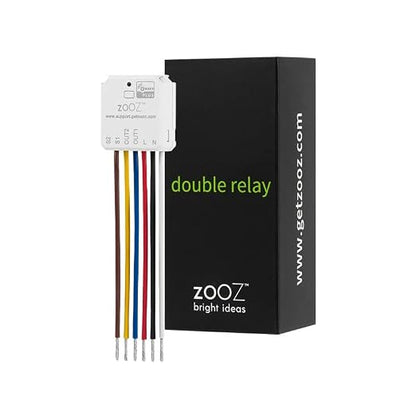 Zooz 700 Series Z-Wave Long Range Double Relay ZEN52 | Control 2 Lights by ZOOZ
