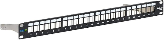 ICC 24-Port Blank Keystone Shielded 1U Patch Panel by ICC